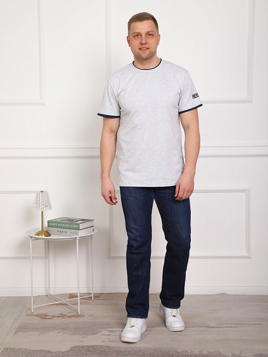 Футболка мужская Смарт серый/меланж