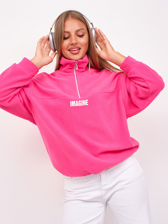 Толстовка жен. Тренд-2 флис малина