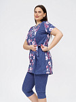 Костюм Симона индиго/цветы