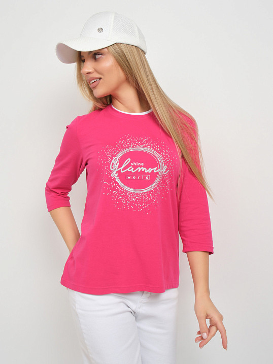 Лонгслив женский Магия фуксия