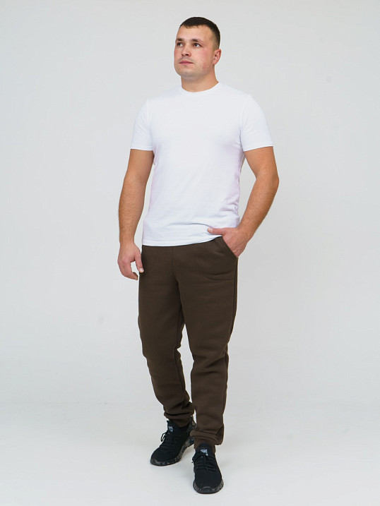 Брюки мужские футер 3-х нитка хаки