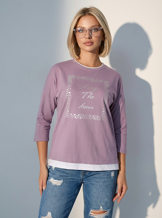 Лонгслив жен. Асти св.лиловый