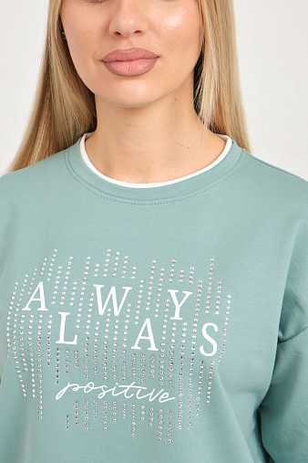 Свитшот женский Кетти св.изумруд