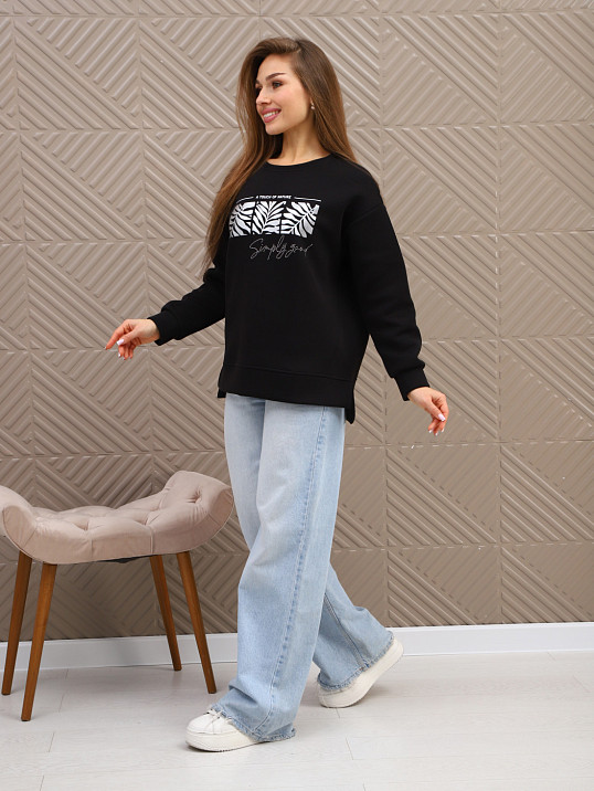 Свитшот женский Флёр черный