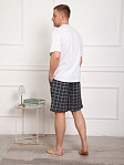 Шорты мужские Дачник антрацит/клетка