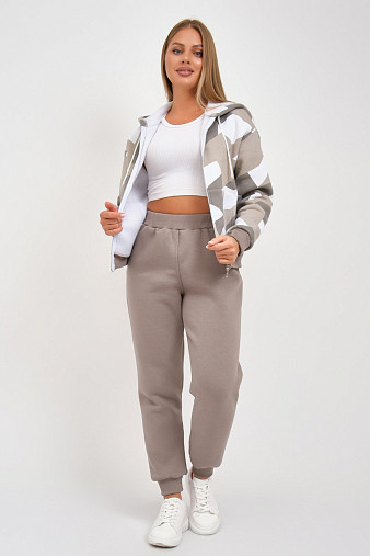 Костюм женский Дюна набивка начёс олива