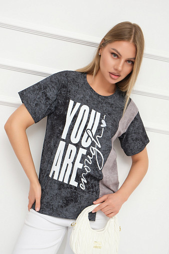 Футболка женская Рефлекс антрацит/серый