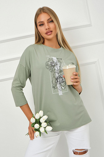 Лонгслив Стиль фисташка