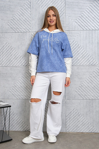 Толстовка женская Венди варенка василек