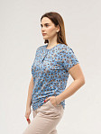 Футболка женская Планка голубой/соцветие