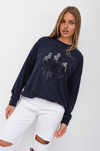 Джемпер жен. Сити ангора синий