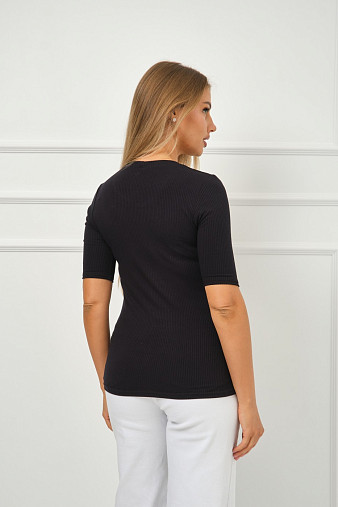 Лонгслив женский Вираж лапша черный