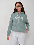 Толстовка женская Винтаж аква