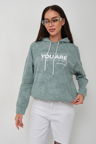 Толстовка женская Винтаж аква