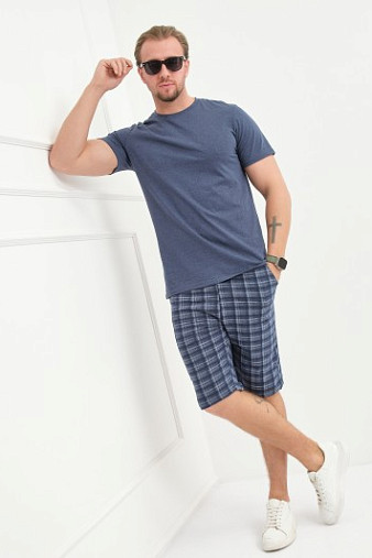 Костюм мужской Джой синий/клетка