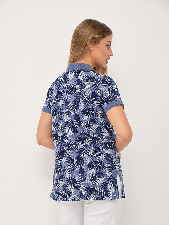 Рубашка Акцент джинс/папоротник