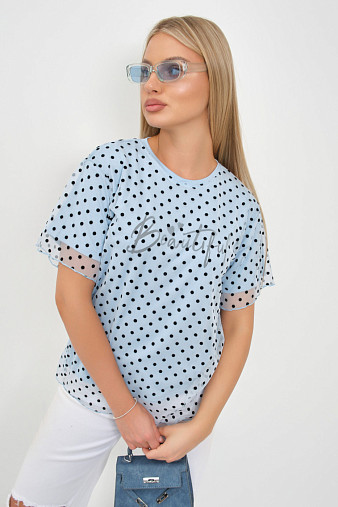 Футболка женская Бьюти вискоза голубой