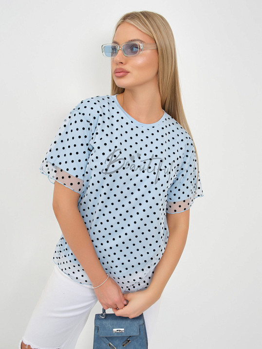 Футболка женская Бьюти вискоза голубой