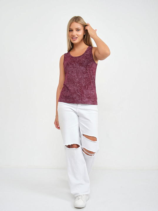 Майка вискозная варенка марсала