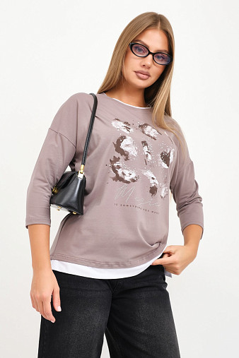 Лонгслив женский Тудей визон