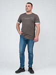 Футболка мужская Респект шоколад/меланж