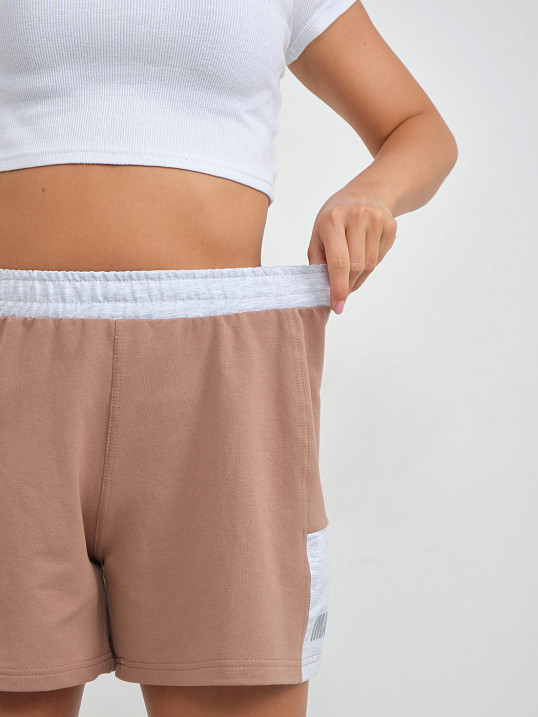 Шорты женские Рокси футер песочный