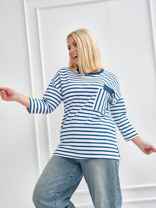 Лонгслив Горизонт петроль