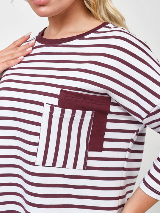 Лонгслив Горизонт марсала