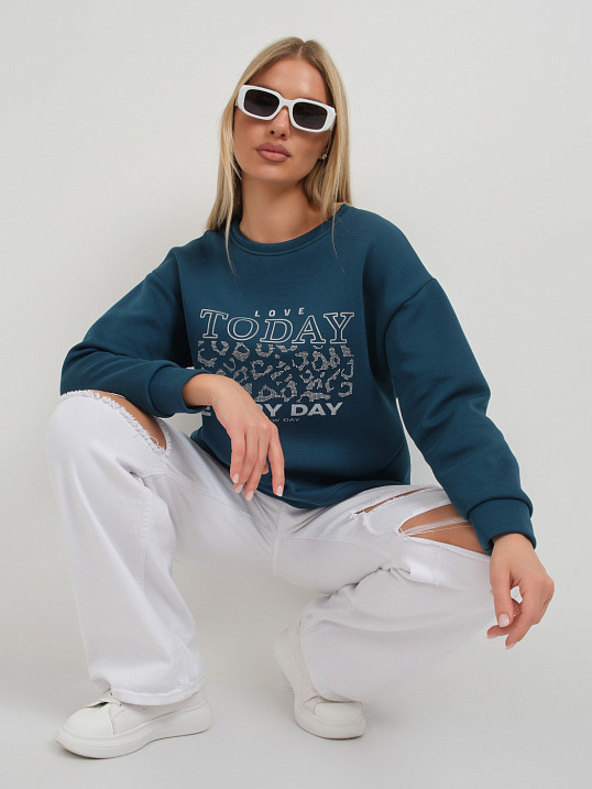 Свитшот женский Лео петроль