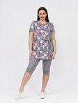 Костюм Симона серый/цветы
