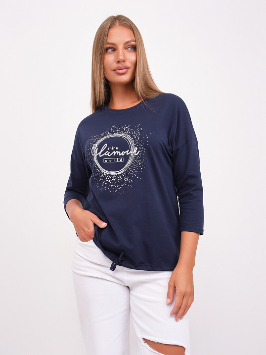Лонгслив жен. Гламур индиго