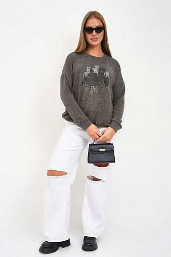 Джемпер женский Келли-2 серый