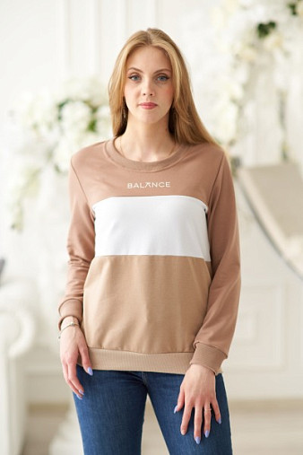 Толстовка женская Триколор беж