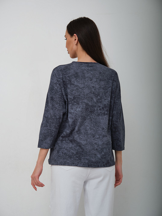 Лонгслив жен. Гламур варенка т.серый