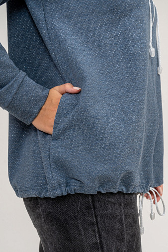 Толстовка женская Мираж футер индиго