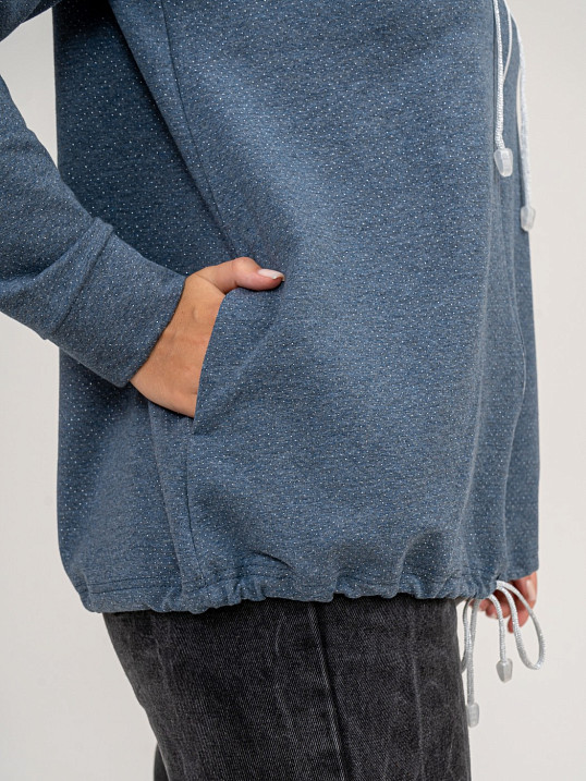 Толстовка женская Мираж футер индиго