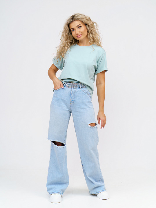 Футболка женская Классика аква