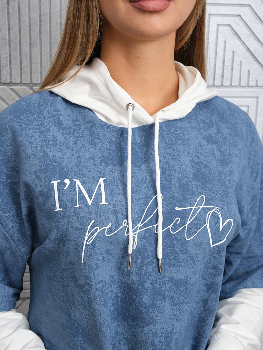 Толстовка женская Венди варенка индиго