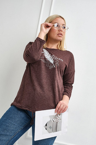 Лонгслив женский Шармэль шоколад