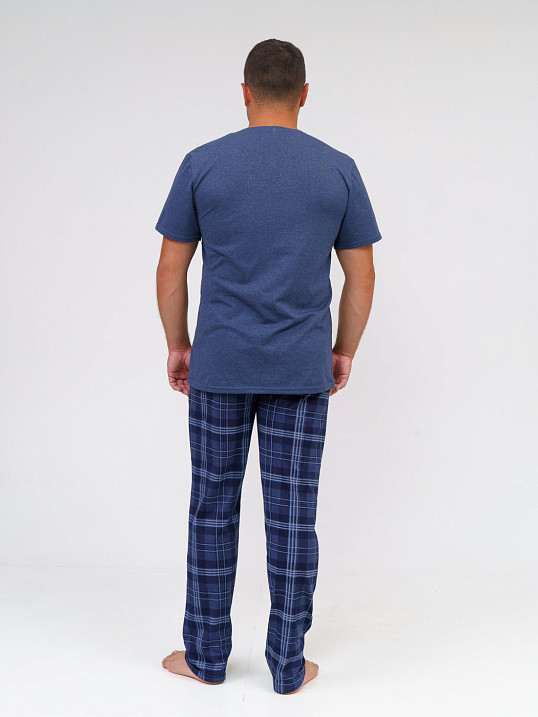 Брюки мужские Легион индиго/клетка