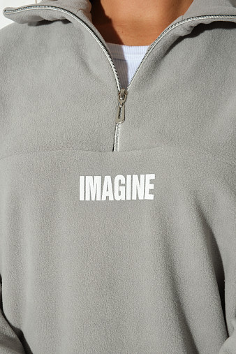 Толстовка жен. Тренд-2 флис св.серый