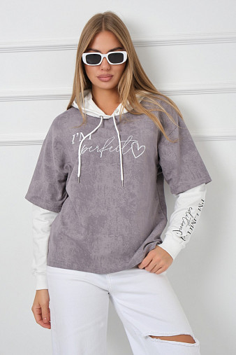 Толстовка женская Венди варенка св.серый