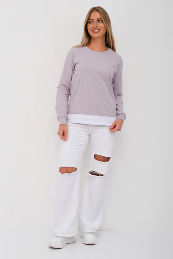 Толстовка женская Дабл св.серый