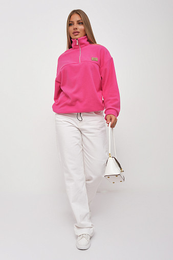 Толстовка жен. Тренд флис малина