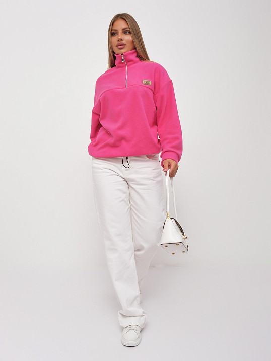 Толстовка жен. Тренд флис малина