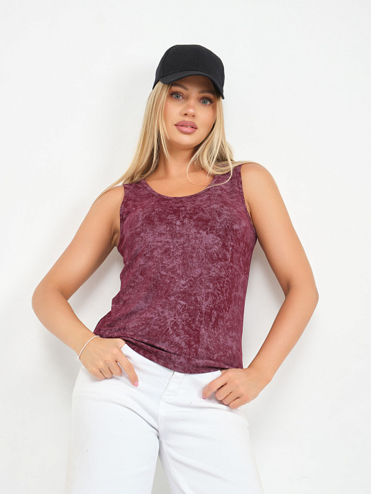 Майка вискозная варенка марсала