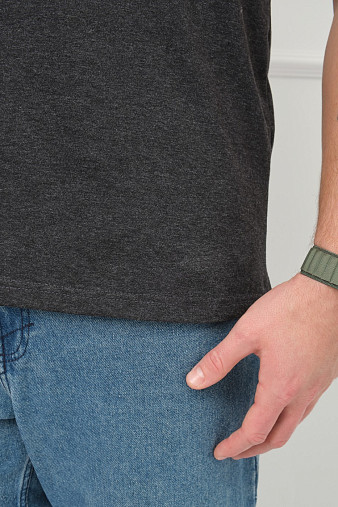 Футболка мужская Респект антрацит/меланж