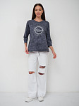 Лонгслив жен. Гламур варенка т.серый