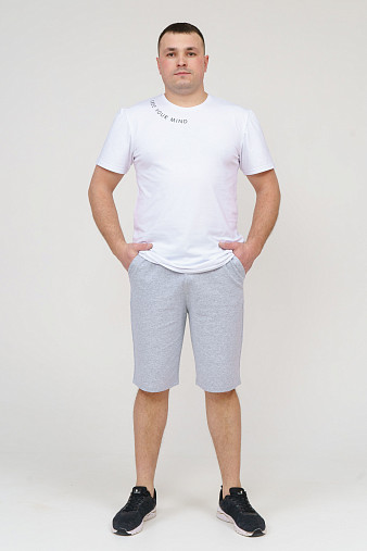 Шорты мужские футер серые
