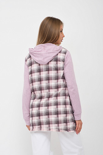 Рубашка Азарт-2 каштановый/клетка